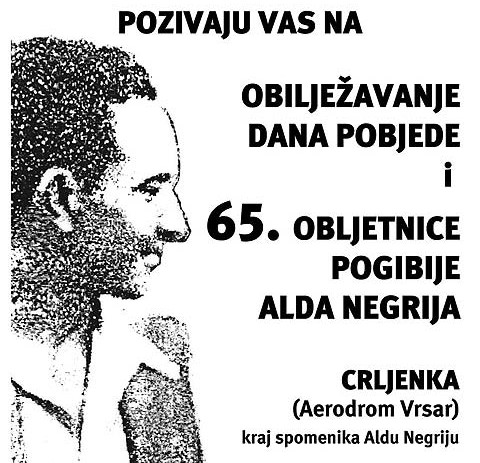 65. obljetnica pogibije antifašista Alda Negrija u Vrsaru