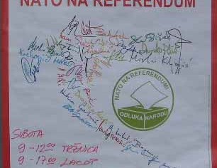 Danas potpisivanje inicijative za referendum o NATO-u, na tržnici i ispred "Konzuma"