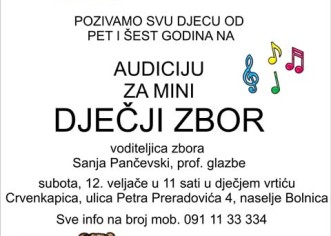 DND Poreč poziva djecu na audiciju za Mini dječji zbor