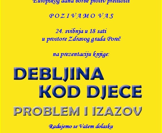 Promocija brošure „Debljina kod djece, problem i izazov" u Zdravom gradu 24. svibnja