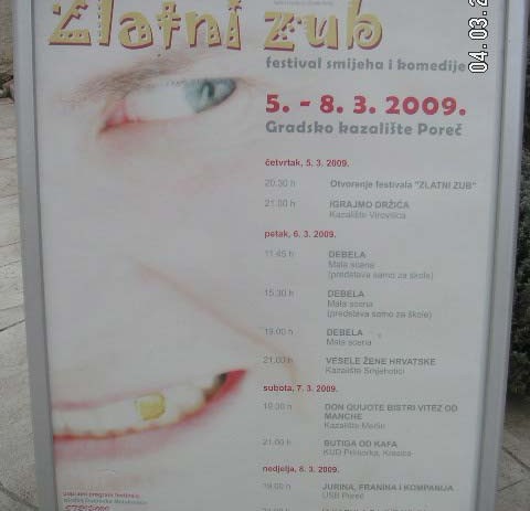 Počinje 2. Festival smijeha u Poreču: "Zlatni zub"