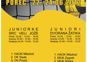 Ako niste znali, a vjerojatno niste: od 22. do 24. lipnja u Poreču se održava DRŽAVNO PRVENSTVO ZA JUNIORKE I JUNIORE u odbojci