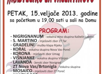 ´´KAŠTELIRU ZA VALENTINOVO´´ IV. međunarodni susret zborova, klapa i vokalnih skupina u petak, 15.2.2013