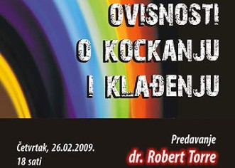 U četvrtak, 26.2., predavanje na temu: Problem ovisnosti o kockanju i klađenju