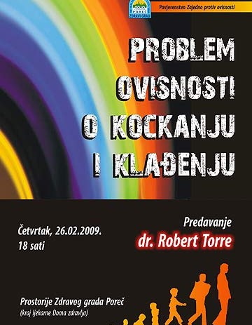 U četvrtak, 26.2., predavanje na temu: Problem ovisnosti o kockanju i klađenju