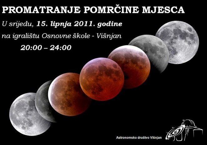 Promatranje pomrčine Mjeseca u Višnjanu, 15. lipnja 2011. godine