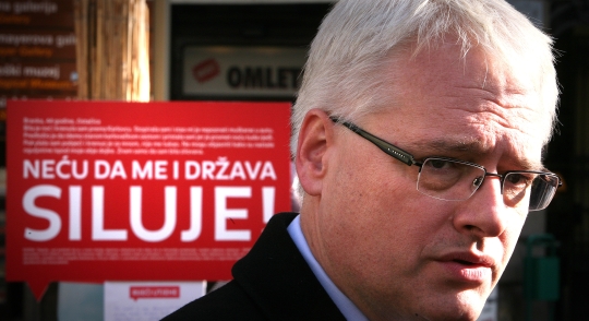 Predsjednički kandidat Ivo Josipović danas u Poreču, na Trgu Slobode