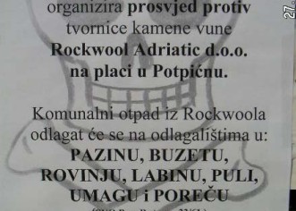 U nedjelju u Potpićnu Prosvjed protiv Rockwool-a