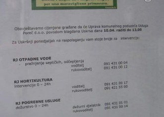 Uskrs za gradske službe i poduzeća počinje već danas od 13 sati