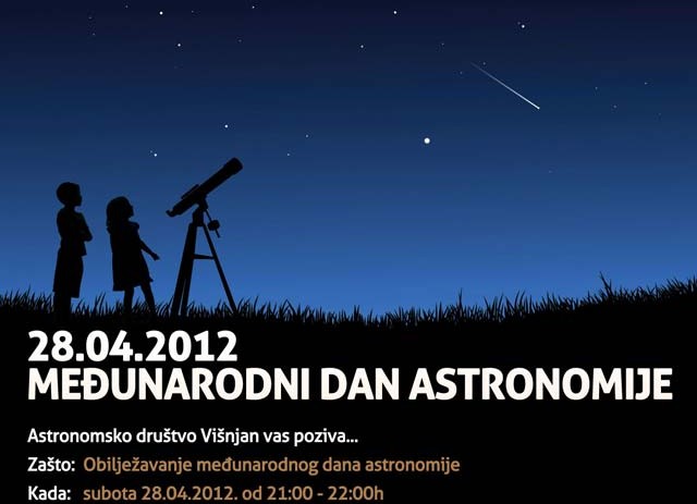 Obilježavanje Međunarodnog dana astronomije u Višnjanu u subotu, 28. travnja