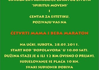 Mama i beba maraton u subotu 28.5.