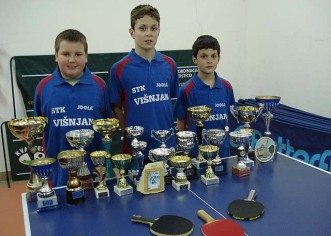 Stolni tenis: trojica Višnjanaca visoko rangirani na rang listi Hrvatskog stolnoteniskog saveza
