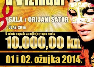 U subotu i nedjelju, 1. i 2. ožujka, ne propustite Maškare u Vižinadi !