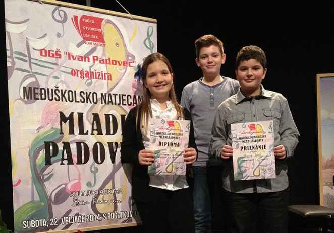 Izvješće sa  natjecanja učenika osnovnih glazbenih škola „MLADI PADOVEC“ od 21.-22.02.2014.godine