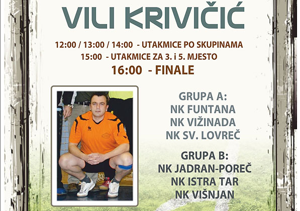 U nedjelju 4. Memorijalni nogometni turnir ” Vilijam Vili Krivičić”