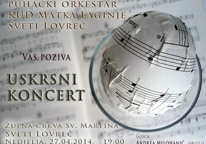 Uskrsni koncert KUD-a Matka Laginje održati će se u nedjelju, 27. travnja u Sv. Lovreču