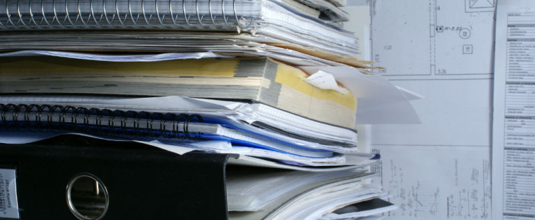 Documents in office