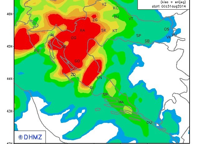 Noćas stiže jako pogoršanje vremena, ponegdje moguće tučonosno nevrijeme i pijavice!