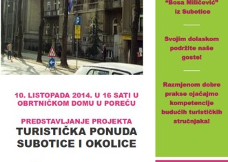 Pozivamo  Vas na predstavljanje projekta učenika iz Ekonomske škole “Bosa Miličević” iz Subotice