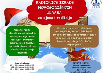 Iz DND-a Poreč: Provedimo subotnje poslijepodne zabavno, kreativno i humanitarno