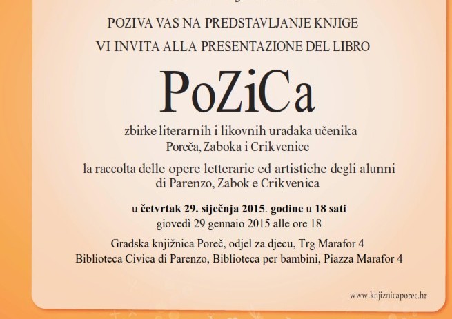 Danas u Gradskoj knjižnici “Pozica” – predstavljanje zbirke literarnih i likovnih radova učenika