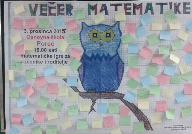 Večer matematike u Osnovnoj školi  Poreč –  Matematika koja se voli