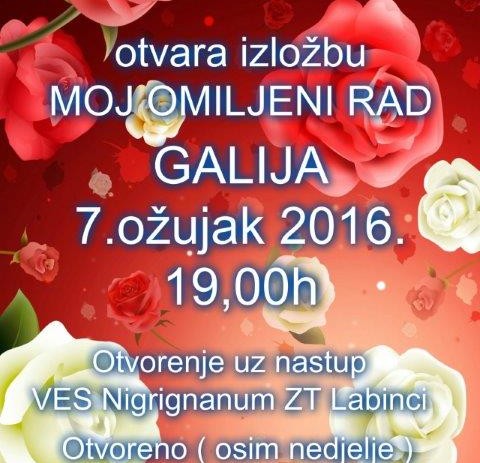 Izložba “Moj omiljeni rad” u klubu Galija