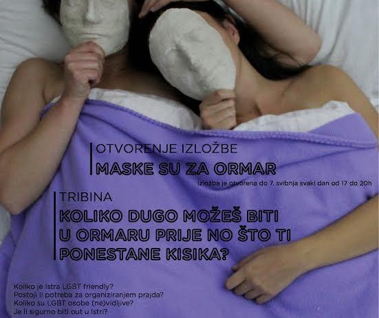 U ponedjeljak, 2. svibnja, otvorenje izložbe “Maske su za ormar” i tribina Centra za građanske inicijative