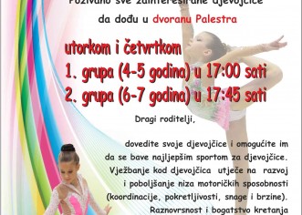 Klub ritmičko-sportske gimnastike Poreč ponovno pokreće školu ritmike