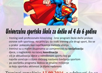 Postani SUPERMAN – Univerzalna sportska škola za dečke od 4 do 6 godina