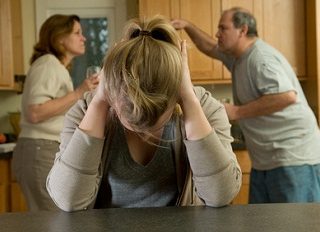 Teen daughter agonizes while parents fight