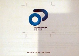 PREDSJEDNIK SINDIKATA ISTRE, KVARNERA I DALMACIJE I PREDSJEDNIK UPRAVE ODVODNJA D.O.O. POREČ POTPISALI SU KOLEKTIVNI UGOVOR ZA ZAPOSLENE U ODVODNJI D.O.O. POREČ