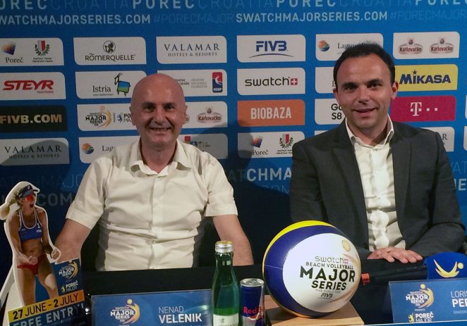 Loris Peršurić i Nenad Velenik u ”paru” u Zagrebu promovirali Poreč i odbojku na pijesku- Poreč Major 2017