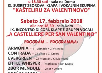 Susret ”Kašteliru za Valentinovo” u subotu, 17.veljače 2018.