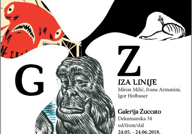 Izložba “Iza linije” Ivane Armanini, Igora Hofbauera i Mirona Milića u galeriji Zuccato od 24.5. do 24.6.