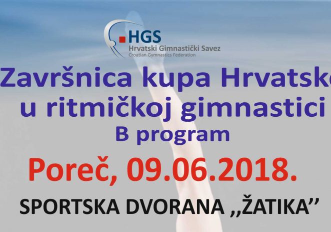 Završnica Kupa Hrvatske u ritmičkoj gimnastici u subotu u dvorani Žatika