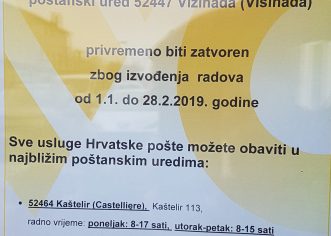 POKRETANJE PETICIJE PROTIV PRIVREMENOG ZATVARANJA POŠTANSKOG UREDA U VIŽINADI