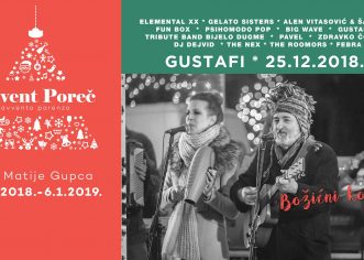 Advent Poreč: Večeras božićni koncert i 38. rođendan Gustafa