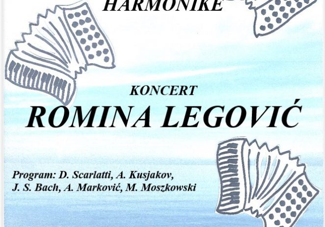 U ponedjeljak koncert Romine Legović u Koncertnoj dvorani Umjetničke škole Poreč