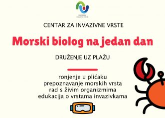 Zadnja ovogodišnja edukacija “Morski biolog na jedan dan” u subotu na plaži Materada (ispod hotela Materada)