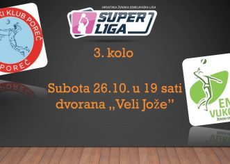 Utakmicom 3. kola Superlige koja se igra u subotu 26.10. s početkom u 19 sati u dvorani Veli Jože Porečanke moraju potvrditi dva boda osvojena na gostovanju u Splitu