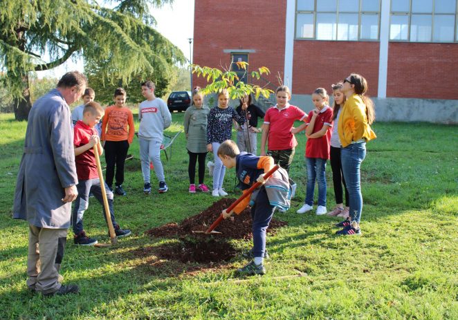 Učenici osn.škole Joakima Rakovca u Sv. Lovreču zasadili stabla povodom nacionalne akcije “Zasadi drvo, ne budi panj!”