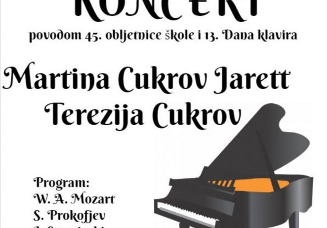 Koncert Dua Martine Cukrov Jarett i Terezije Cukrov u utorak, 12. studenog