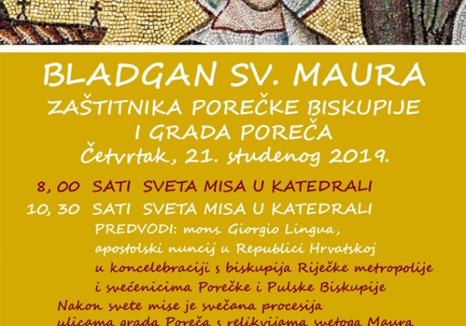 Apostolski nuncij nadbiskup mons. Giorgio Lingua u Poreču za svetkovinu sv. Maura