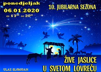 Završno izdanje 10. jubilarnih Živih jaslica u Sv. Lovreču u ponedjeljak, 6. siječnja