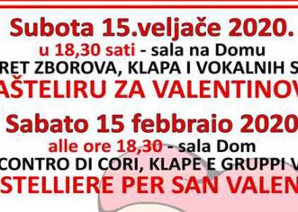 U subotu, 15.2.2020. u 18,30 sati u sali DOM u Kašteliru održava se XI. susret – Kašteliru za Valentinovo