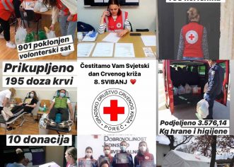 Crveni križ Poreč i njegovi volonteri dali veliki doprinos u borbi protiv epidemije koronavirusa