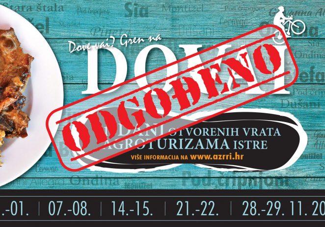 Manifestacija “Dani otvorenih vrata agroturizama Istre” prebacuje se na proljeće 2021.