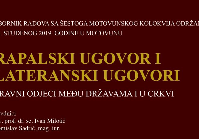 Obilježava se 100. obljetnica potpisivanja Rapalskog ugovora, ugovora između Kraljevine Srba, Hrvata i Slovenaca i Kraljevine Italije