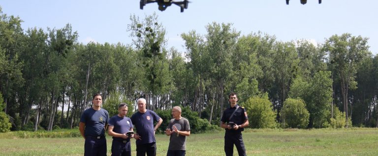 Osijek, 240720. Obuka vatrogasaca u voznji drona